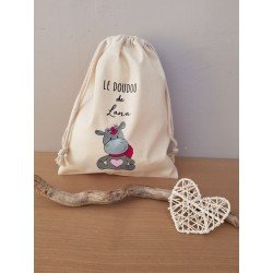 Sac à doudou personnalisé fait main à la ciotat - idée cadeau naissance artisanale