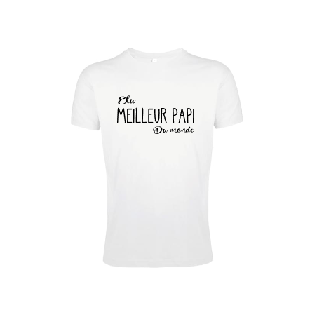 T-shirt Elu meilleure papi du monde