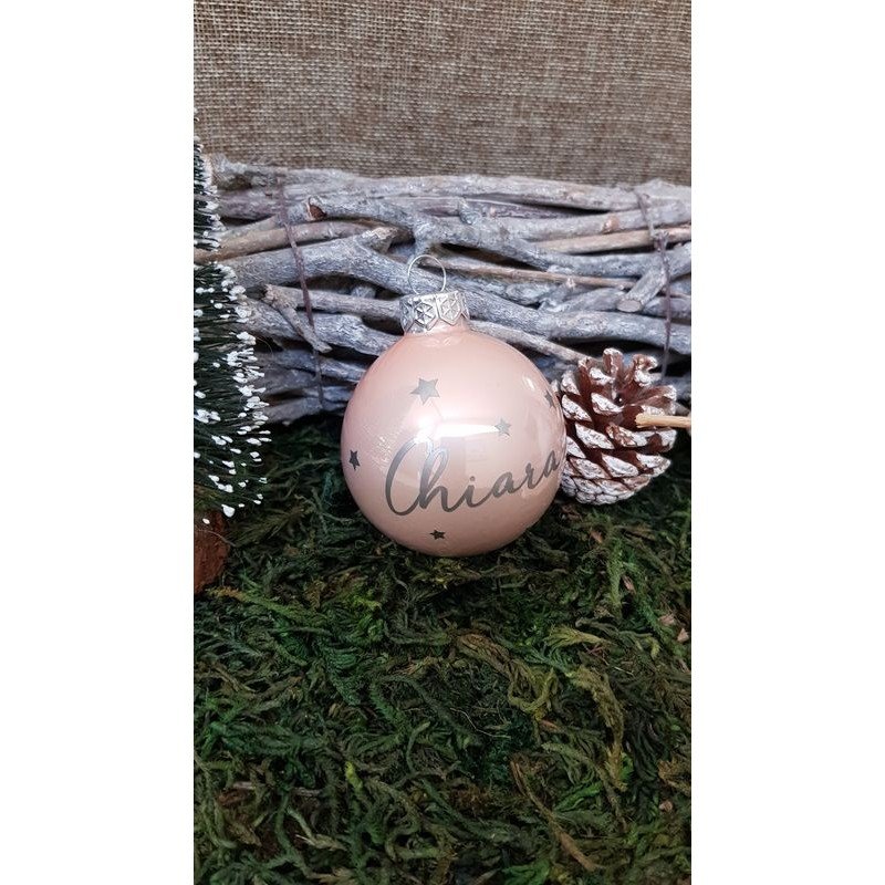 Boule De Noël En Verre Personnalisée Personnalisable Avec Prénom