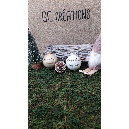 Boule de Noël Papa et Maman