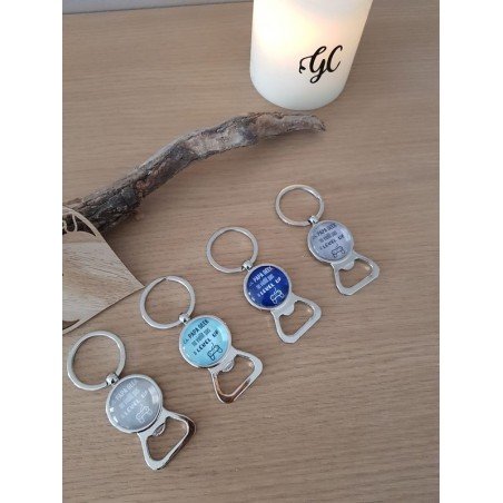 Porte clés décapsuleur papa geek